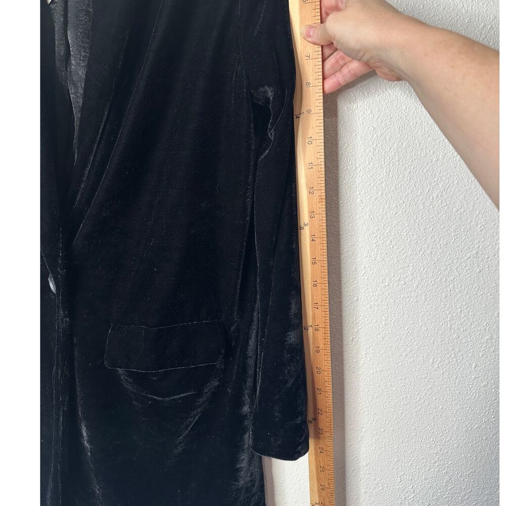 NWT Endless Rose Black Velvet Blazer Jacket Women’s XS Longline - Picture 15 of 16